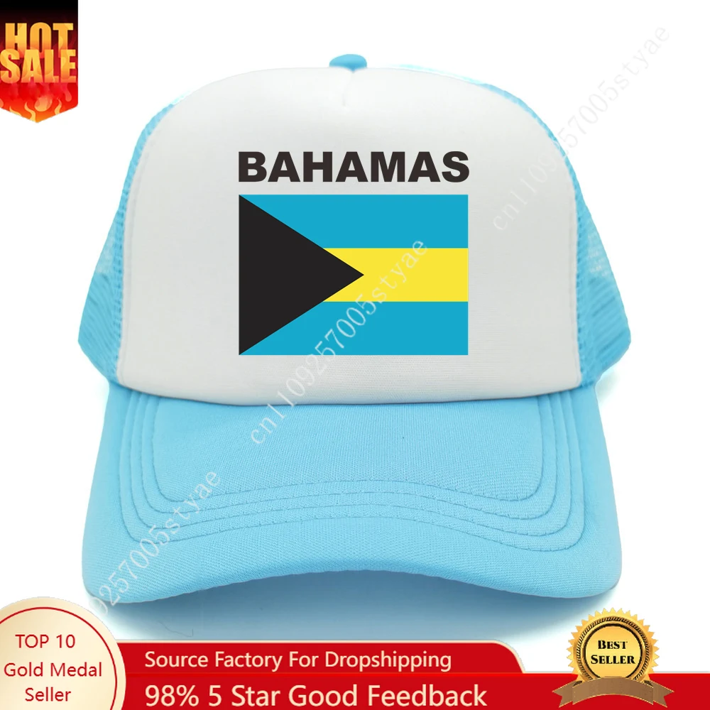

Bahamas Flag Trucker Caps Man Woman Baseball Cap Fashion Sunhat Adjustable Snapback Hat Outdoor Casual Dad Hats