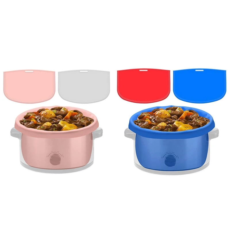 2 Pack Slow Cooker Liners - Reusable Cooker Divider, Silicone Cooking Bags Fit 6 Quarts Pot