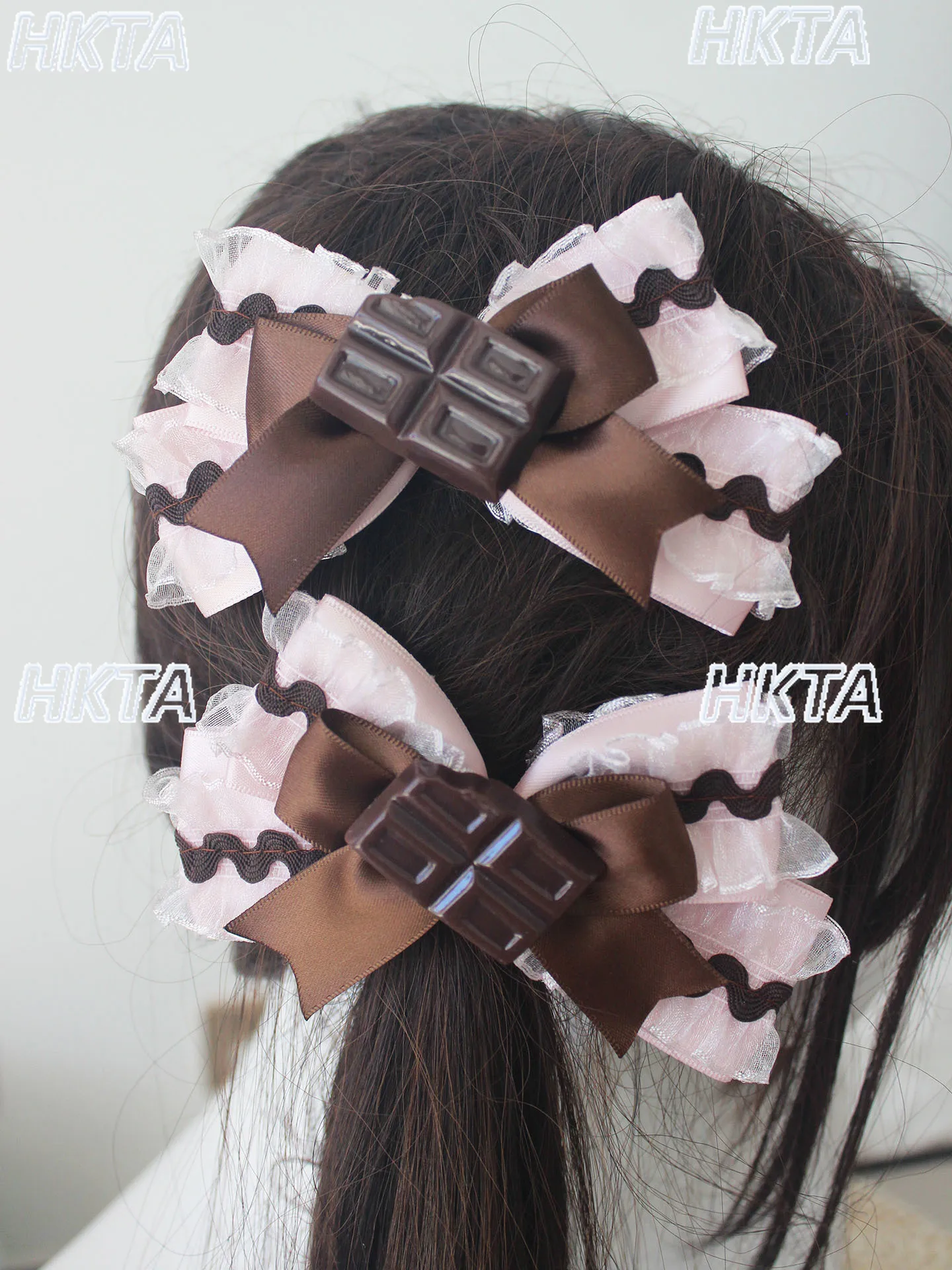 Original Lolita Small Hair Clip Kawaii Aesthetic Cake Top Hat Chocolate Hairband Hair Accessories Pair Clip Cosplay Accessories