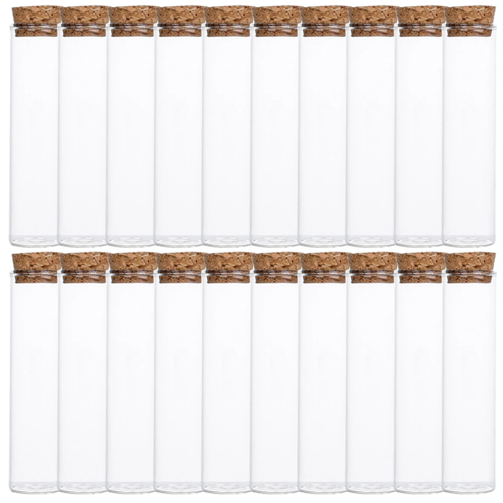 

20Pcs Glass Wishing Bottle Cork Sealed Leakproof Empty for DIY Art Decoration Gift Packing Glass Bottles with Cork