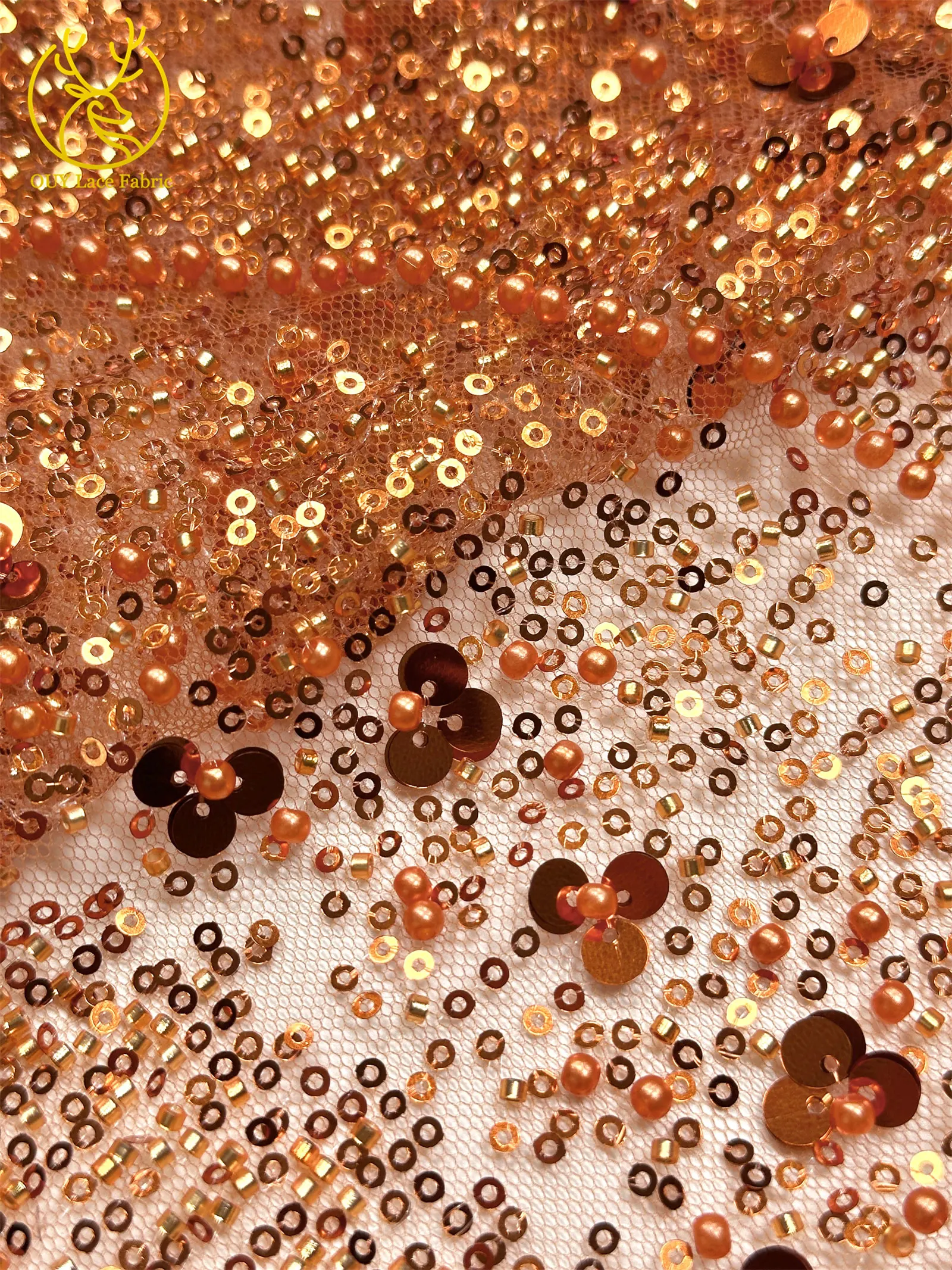 France Elegant Fashion Pink Handmade Beaded Lace Fabric 2025 Africa Nigeria Sequins Mesh Lace Fabric For Wedding Dresses 5 Yards