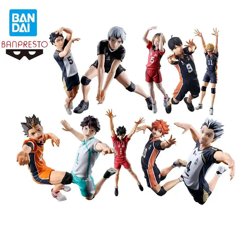 

In Stock Bandai Banpresto Original Haikyuu Oikawa Tooru Kotaro Bokuto Kei Tsukishima Figure Collect Anime Characters Cartoon