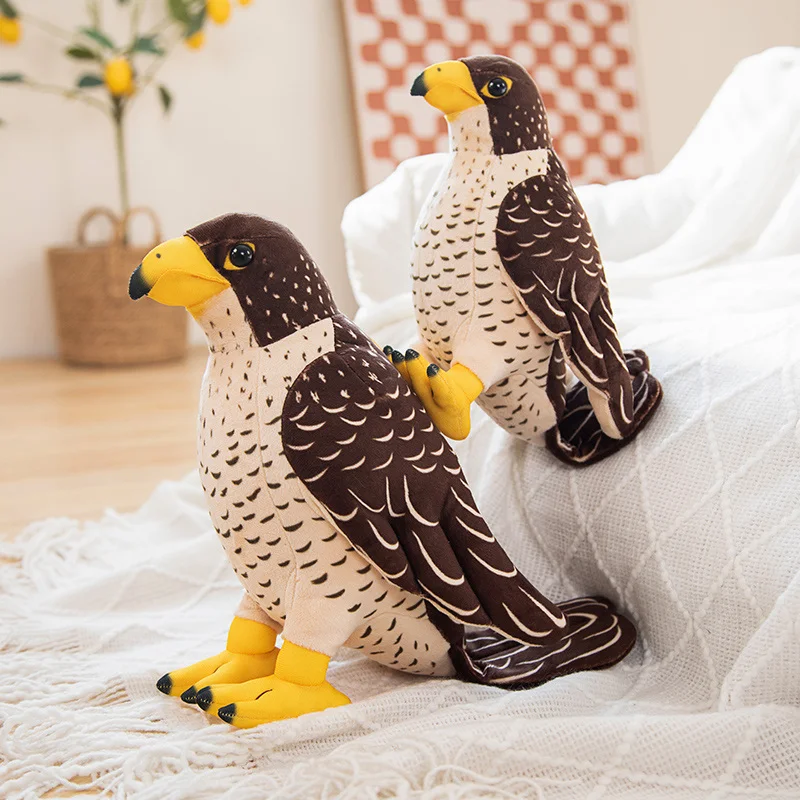 18CM Realistic Plush Eagle Sleeping Pillows Toys Soft Stuffed Animals Real Life Hawk Room Decoration Cartoon Bird Doll Kids Gift