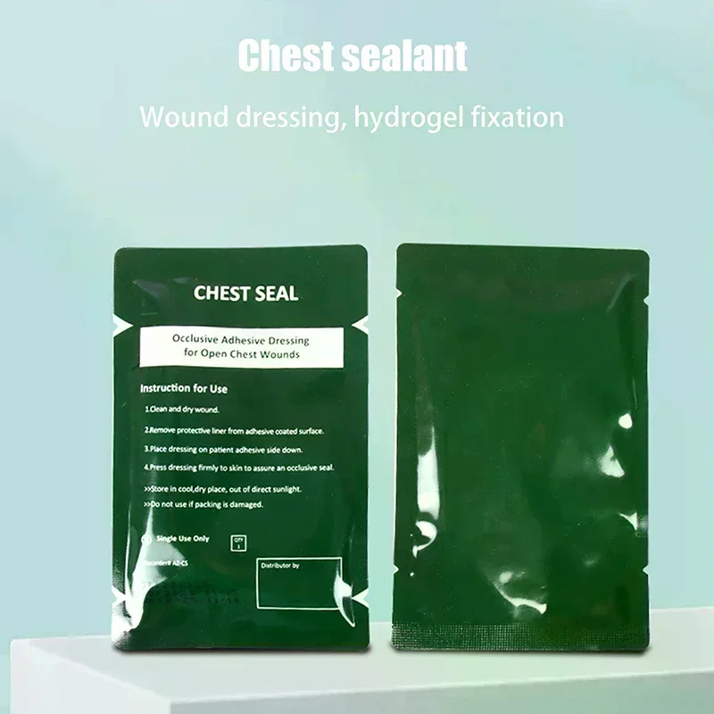 Medical Vent Chest Seal Occlusive Adhesive Dressing For Open Chest Wounds Care Survival Emergency Trauma Sticker First Aid Patch
