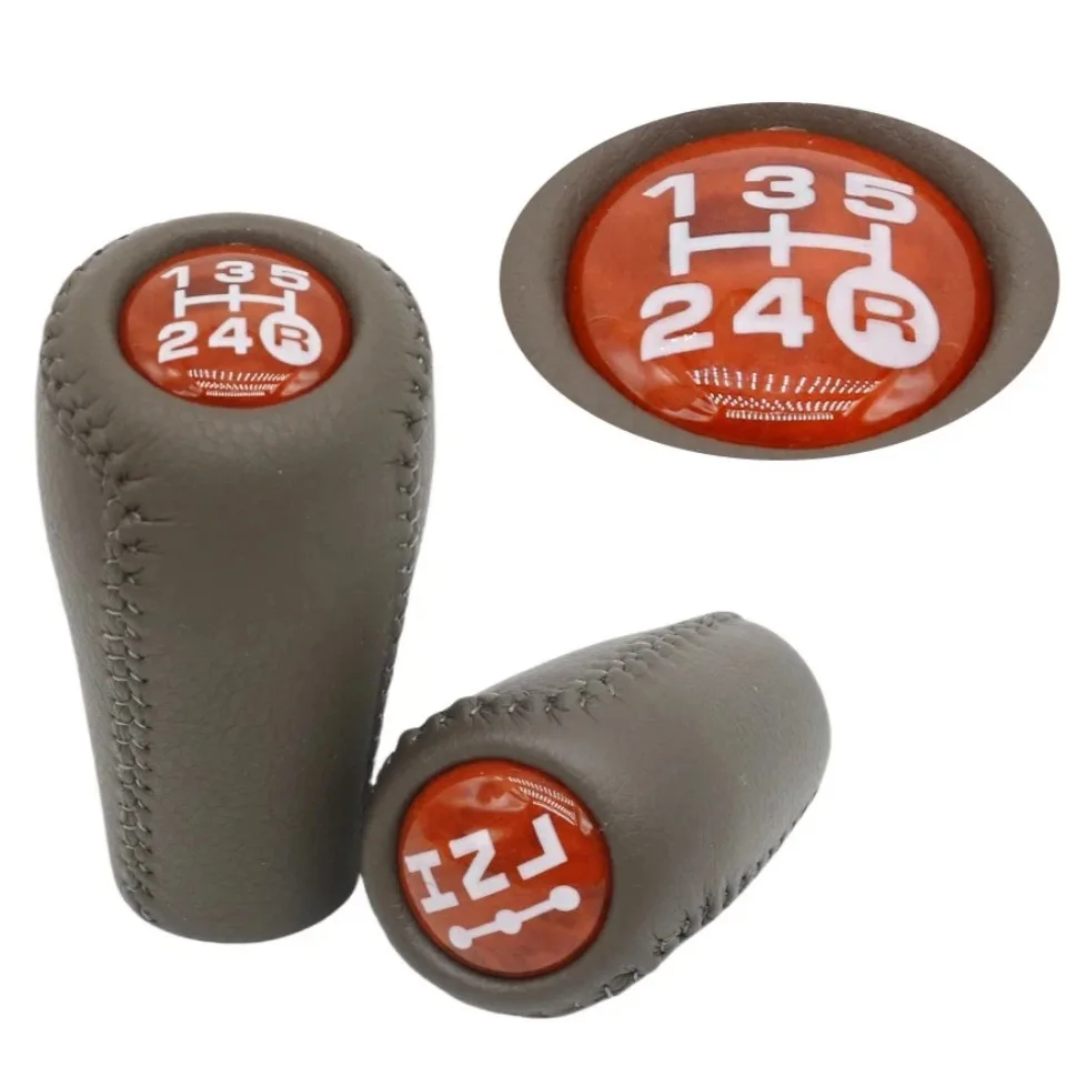 Real Leather For Toyota Prado LC120 Land Cruiser  2003-2009 Car 5 Speed MT Gear Shift Knob Transmission+Transfer