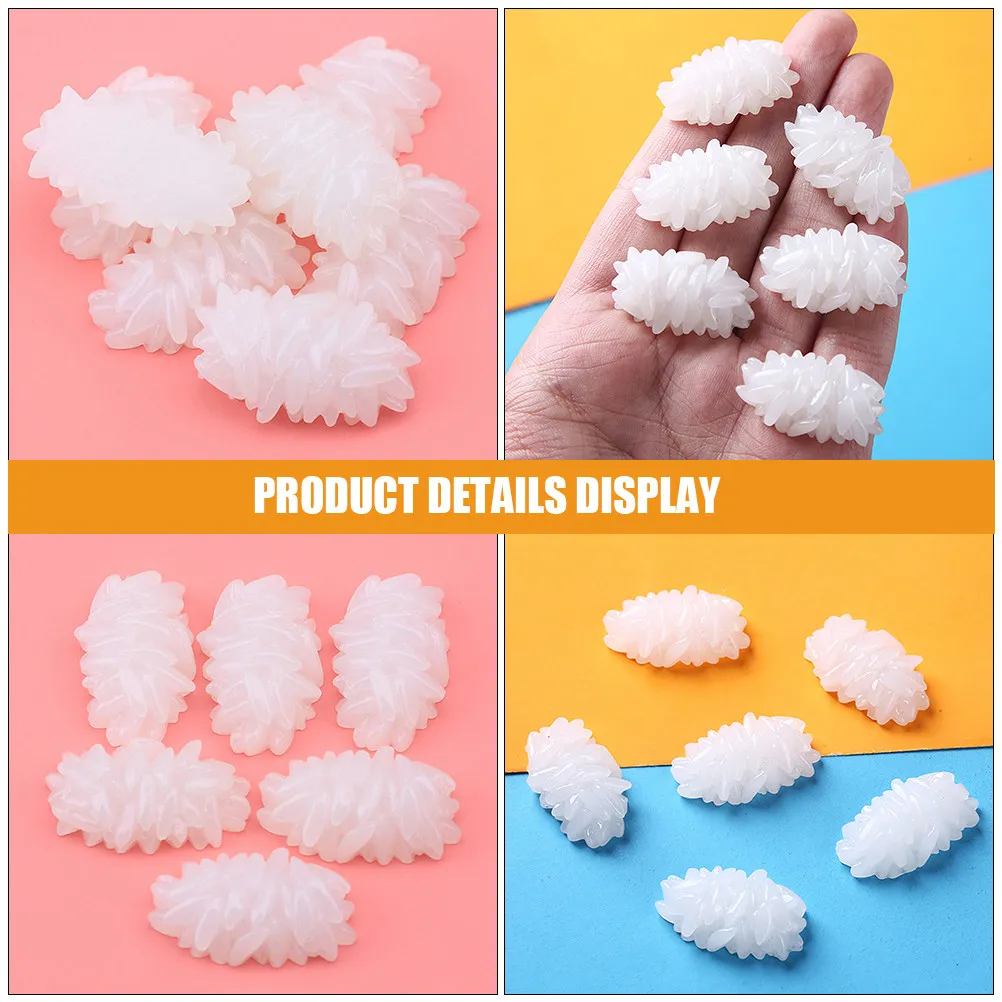 

24Pcs Lifelike Rice Models Decorative Rice Props for Food Photography Display Cognitive Learning Kitchen Decor