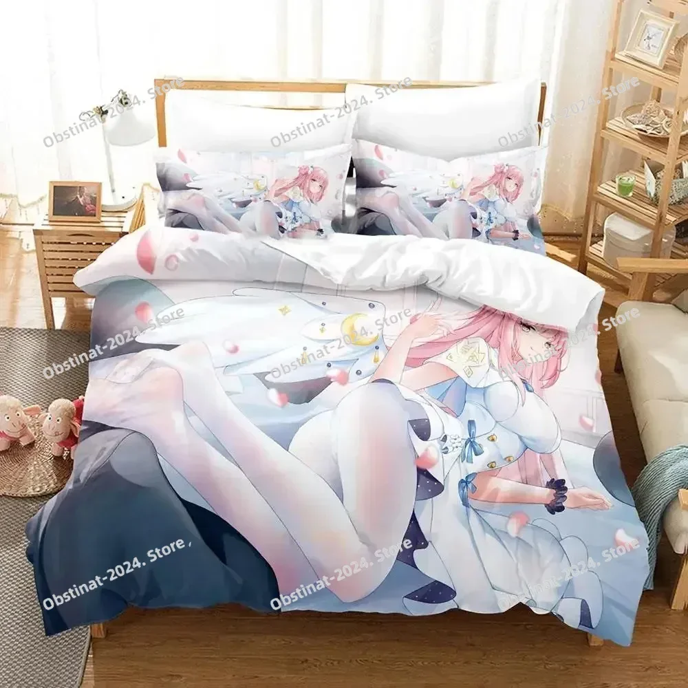 

3D Anime Blue Archive Misono Mika Bedding Set Duvet Cover Full Queen King Size Pillowcase Bed Printed Bed Set Aldult Kid Bedroom