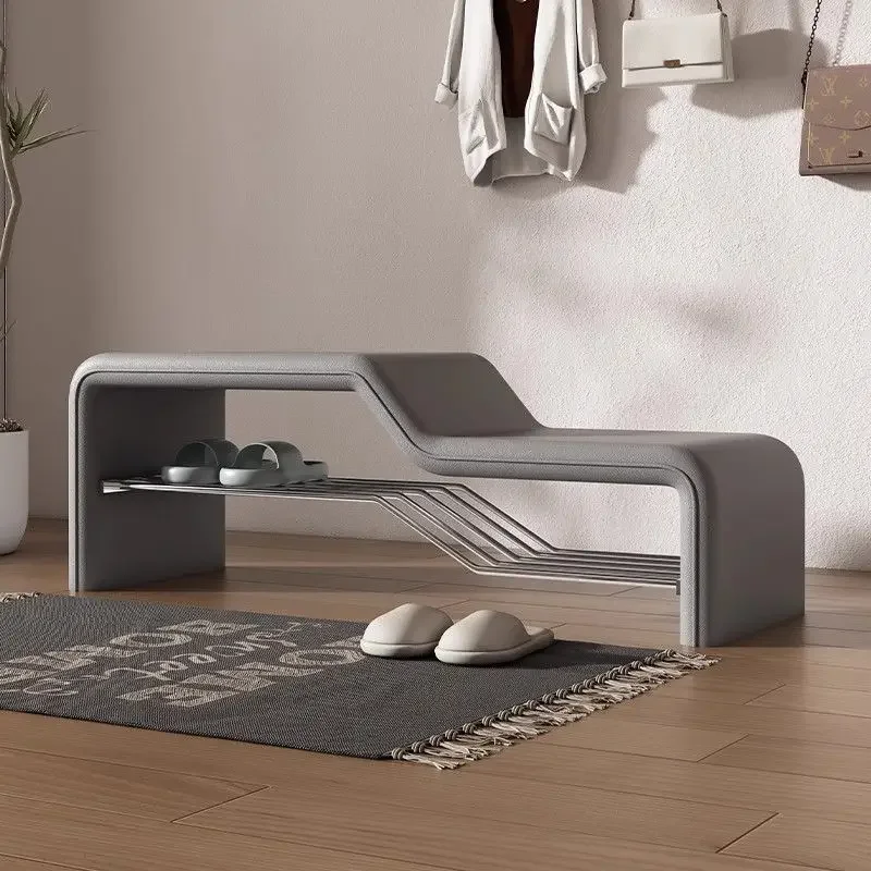 Long Sofa Stool, Small Unit, Can Sit, Long Shoe Rack Stool, Cross Border Home Fitting Room, Doorstep Entrance,shoe Wearing Stool