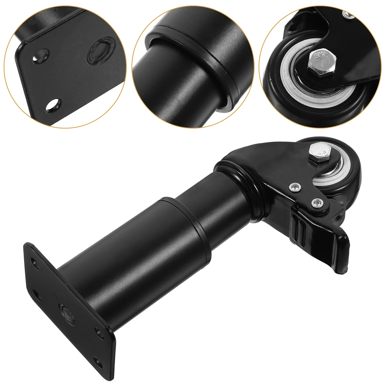 

4Pcs Metal Furniture Legs Adjustable Height with Rotating Casters for Table Dresser Couch Bed Table Legs Caster Wheels