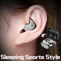 SK cuffie ultrasottili per il sonno 5.3 cuffie Bluetooth senza fili auricolari invisibili nascoste nel pulsante dell'orecchio auricolari sportivi impermeabili