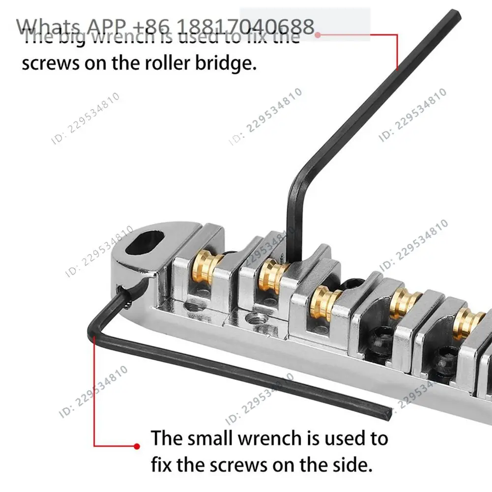 piano bridge, upper and lower string bridge, ball roller, piano bridge, electric guitar