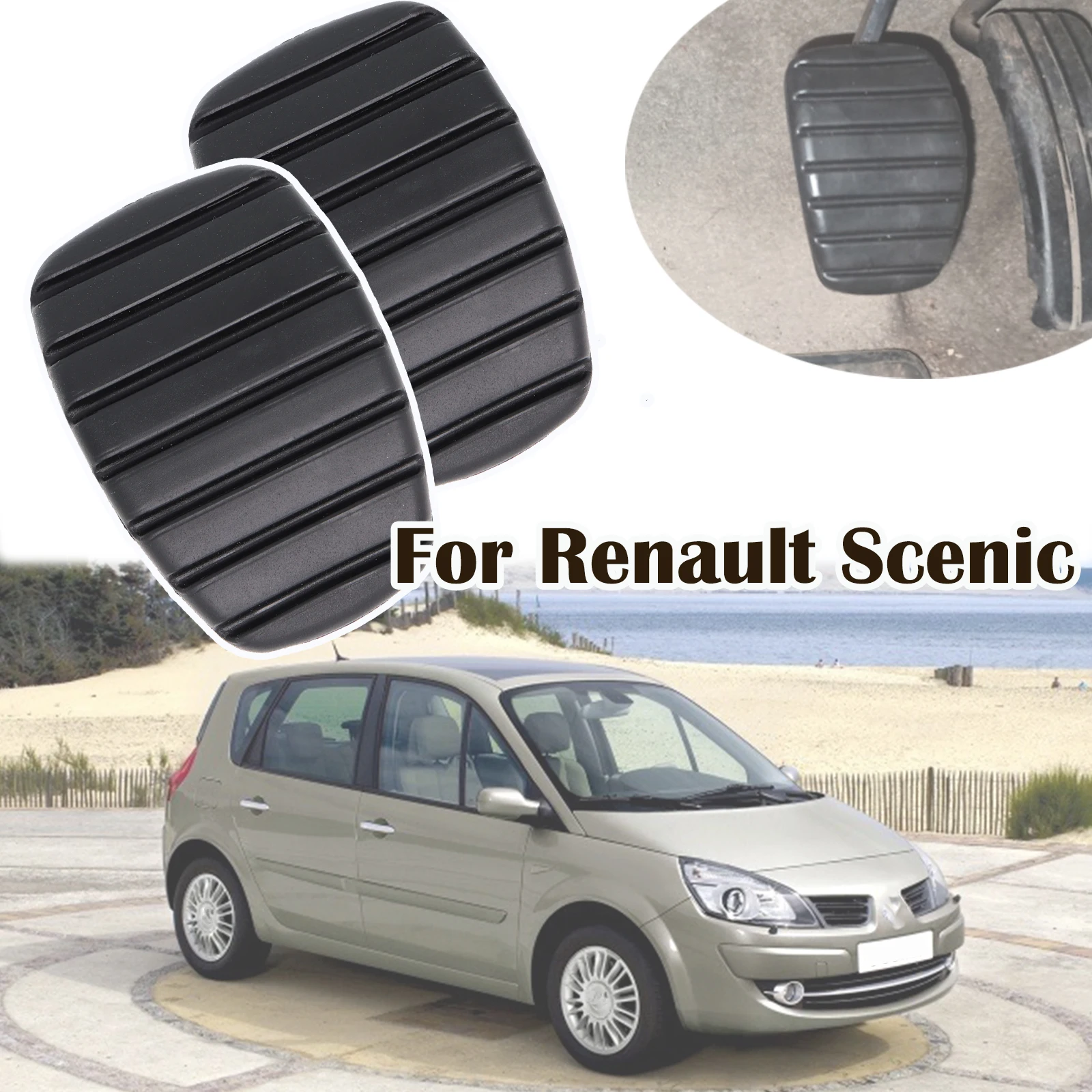 Car Brake Clutch Foot Pedal Pad Part Cover For Renault Scenic 2 2003 - 2006 2007 2008 2009 2010 8200183752 7700416724 7700428354