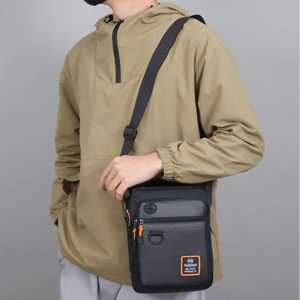 

Fashion Oxford Men Shoulder Bag Large Capacity Waterproof Men's Business Bag Multi-pockets Square Nylon Crossbody Bag Work
