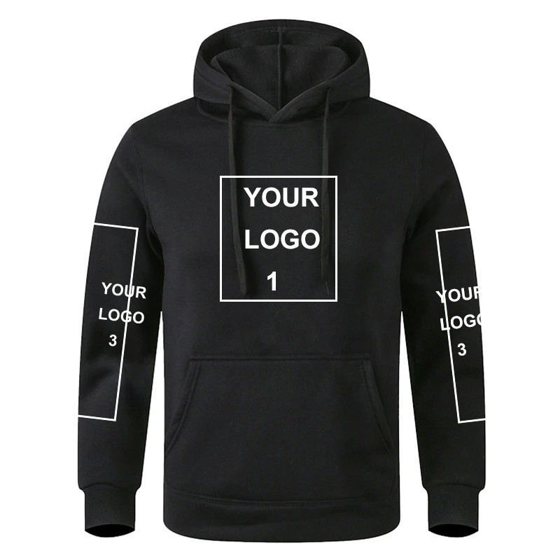 Personalized Print Hoodies Customized Pattern Hooded Sweatshirtsr Thickened Pullover Tops Unisex