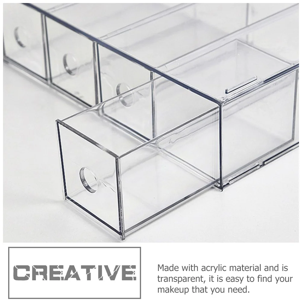 

Acrylic Makeup Storage Box Clear Cosmetics Organizer Organizer Box for Lipsticks Eye Shadow Storage Makeup Case