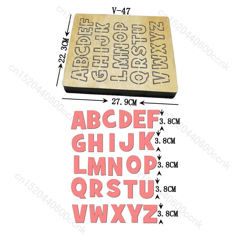 

A-Z Wooden Cutting Dies for Scrapbooking, DIY, New, V-47
