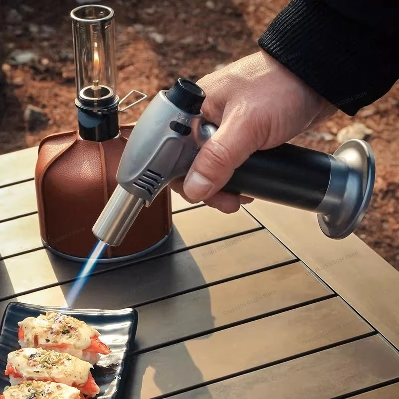 For Handheld Fire Grill Gun Moxibustion Small Flame Spray Gun Lighter Blowtorch Roasting Hair Windproof