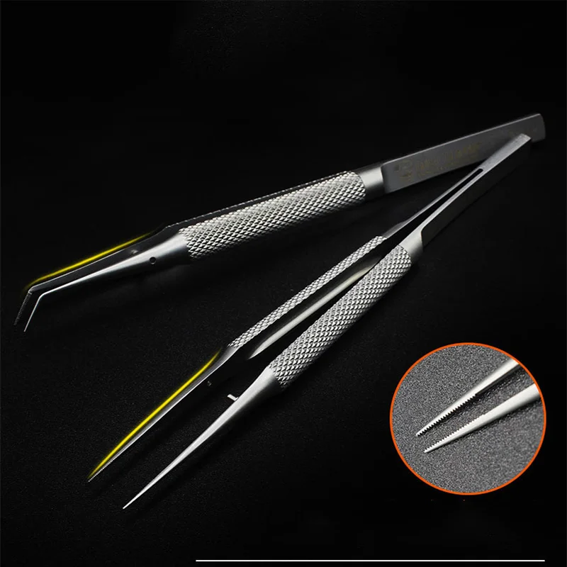 MECHANIC Superfine Tweezers T Series TK-11/15 TC-11/15 precision tin-planted steel mesh titanium alloy tweezers for phone repair