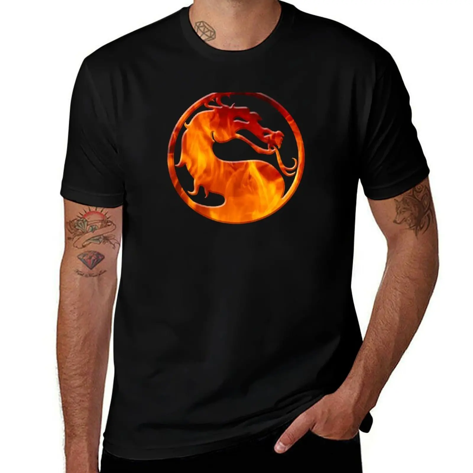 

MORTAL KOMBAT SKORPION Dragon logo classic arcade T-Shirt man t shirt cotton man t shirt summer man graphic t shirt T-Shirt