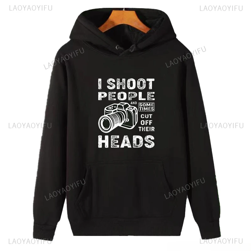 

Photographer Camera Lens Joke Men Funny Graphic Cotton Thick Sweater Letters Hoodie Print Vintage Women Keep Warm Pullover