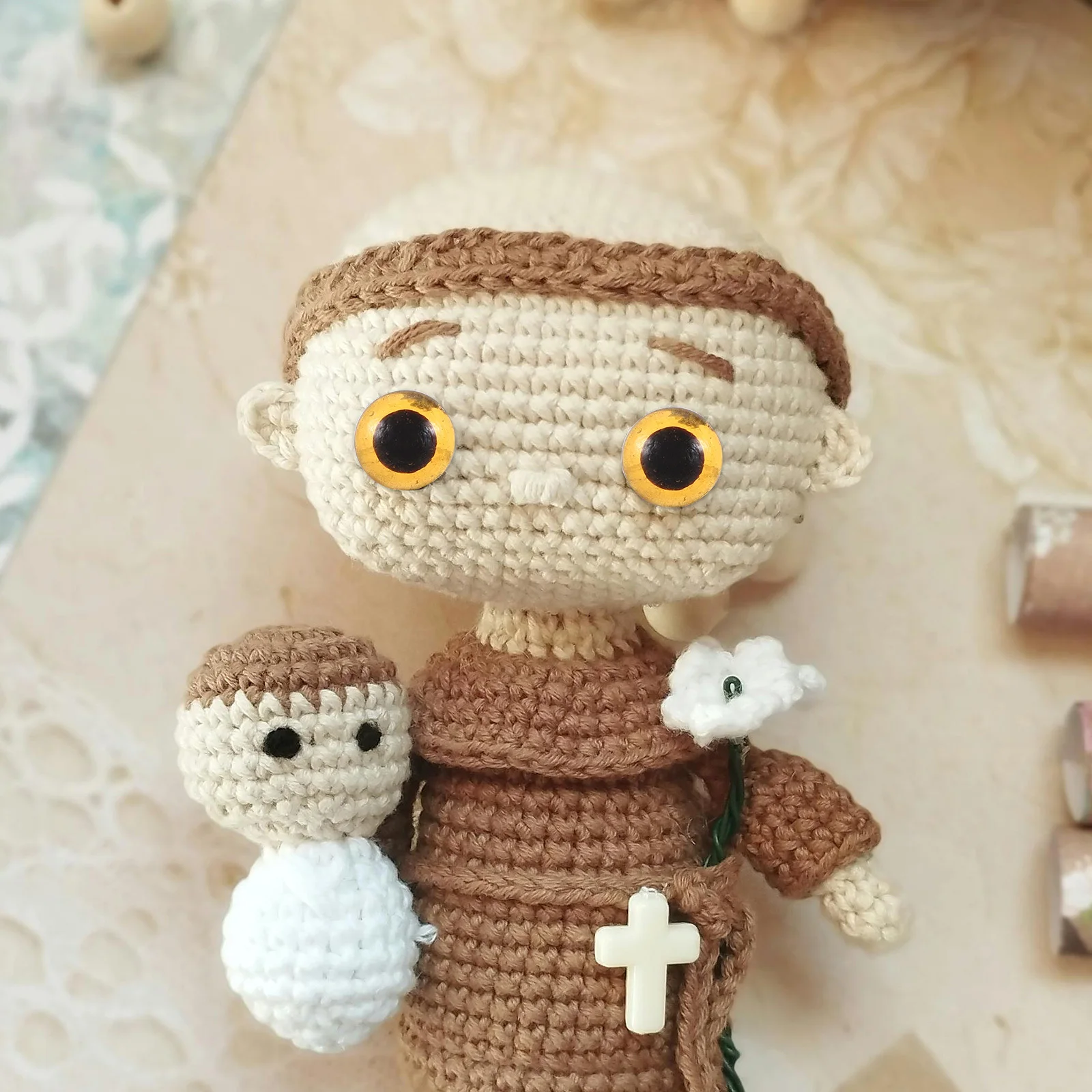 

100 шт., декоративные стеклянные глаза для вязания крючком, мягкие глаза животных, реалистичные накладные глаза, проекты ручной работы, круглые реалистичные стеклянные яблоки для глаз