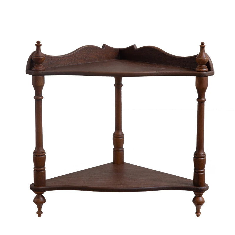 Rak Penyimpanan Rak Display Sudut Mainan Figur Multi-lapis Abad Pertengahan Retro Rak Display Dekoratif Dinding