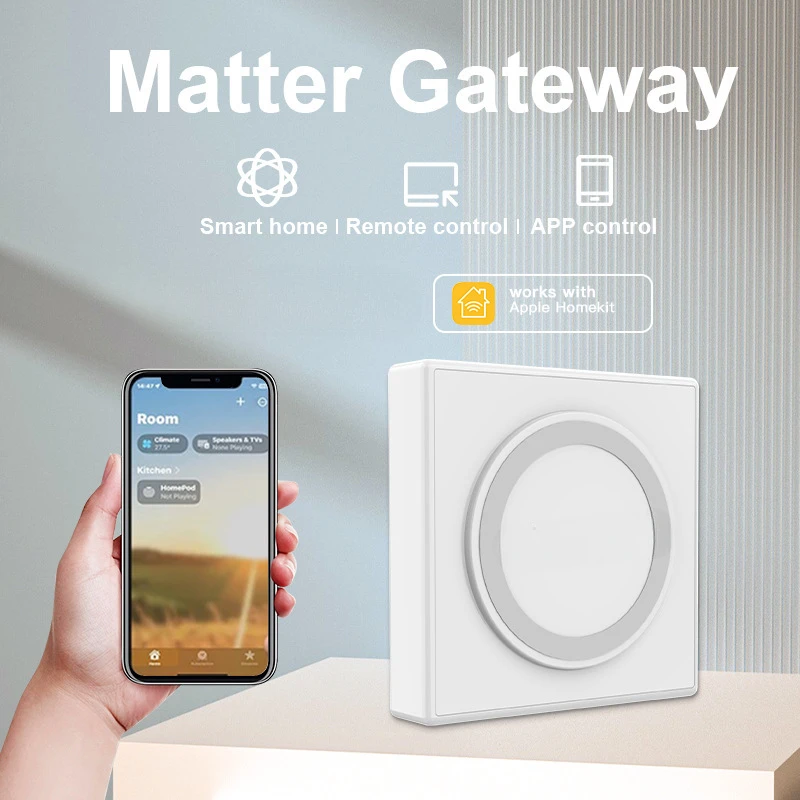 Tuya Zigbee Wired Gateway Matter Protocol, Smart Home Network Hub System, Multifuncional Controle Remoto, Controle de Voz