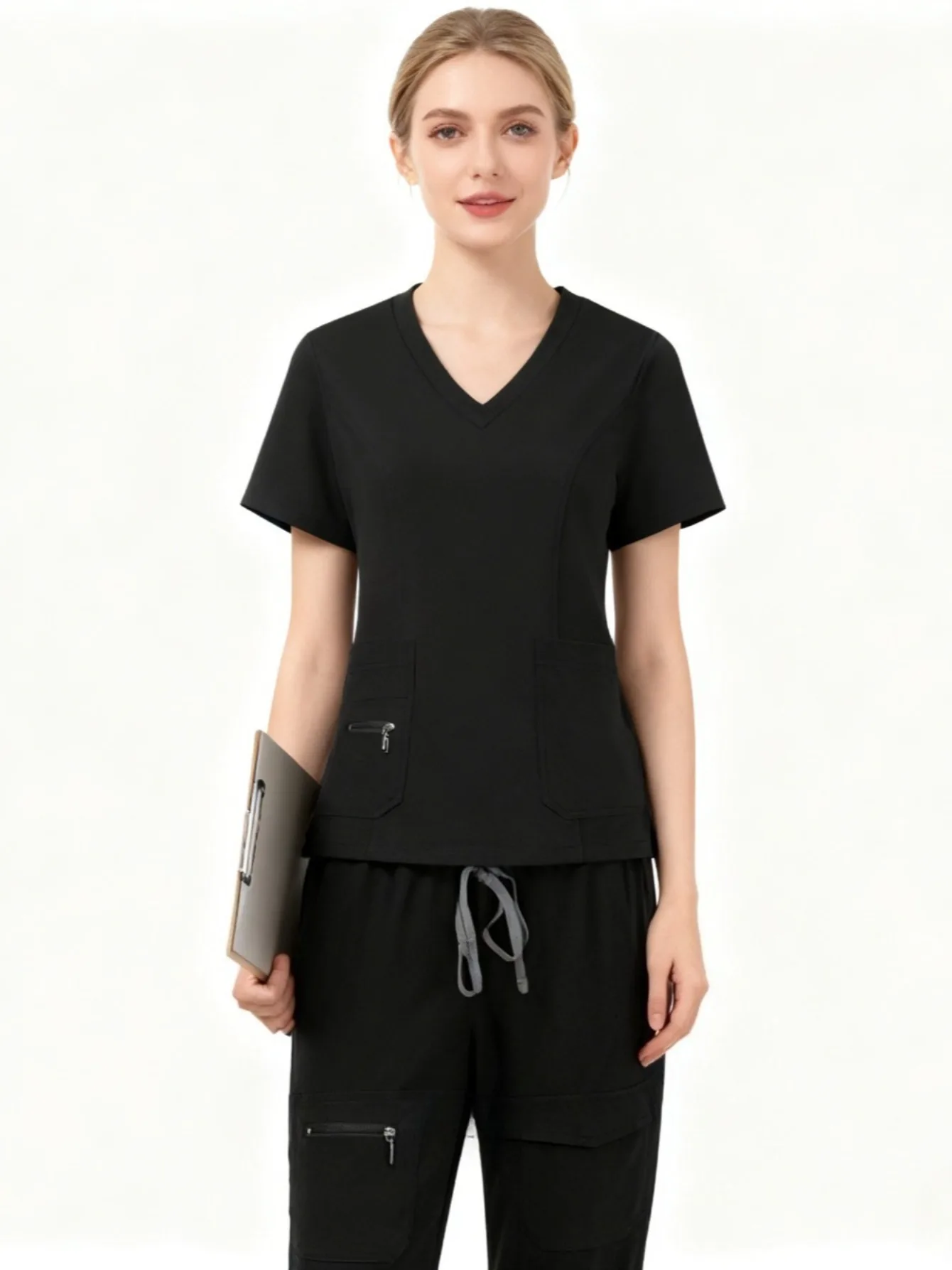 Pet Grooming Clinic Scrubs Set Handwasuniform met korte mouwen voor artsen Verpleegkundigen Werkkamer Medische werkkleding Outfit