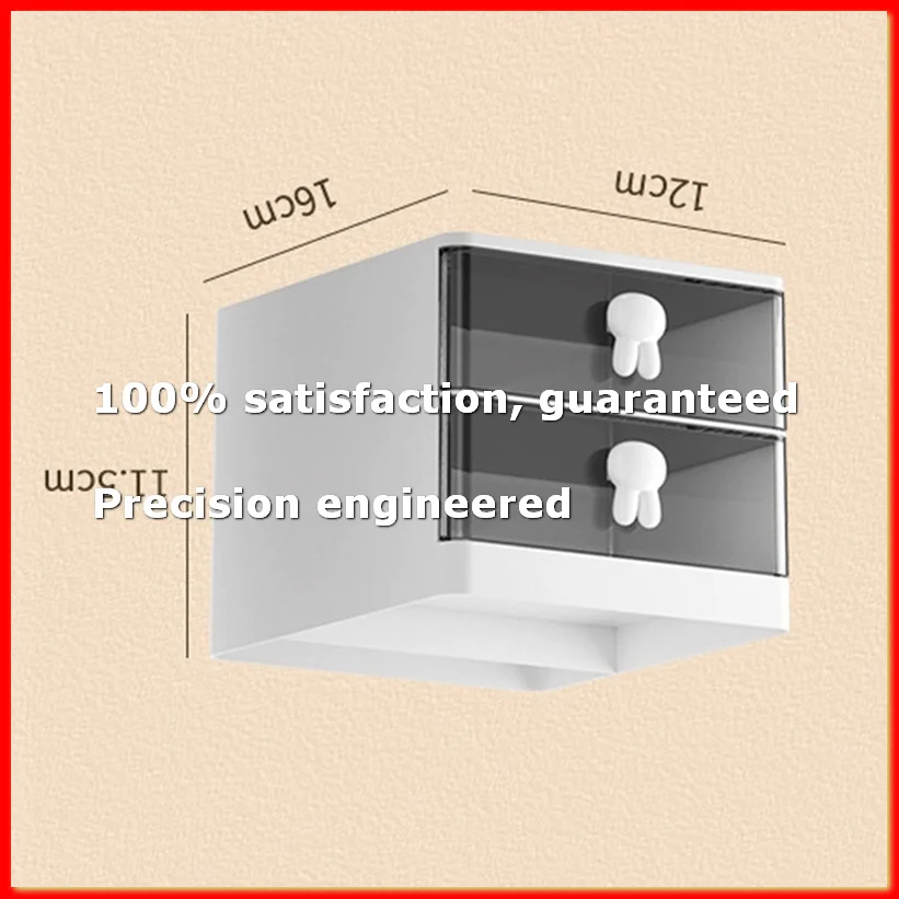 Desktop Storage Box Tube Transparent Drawer Storage Box Children's and Students' Office Desktop Ornaments Pink-SPMI