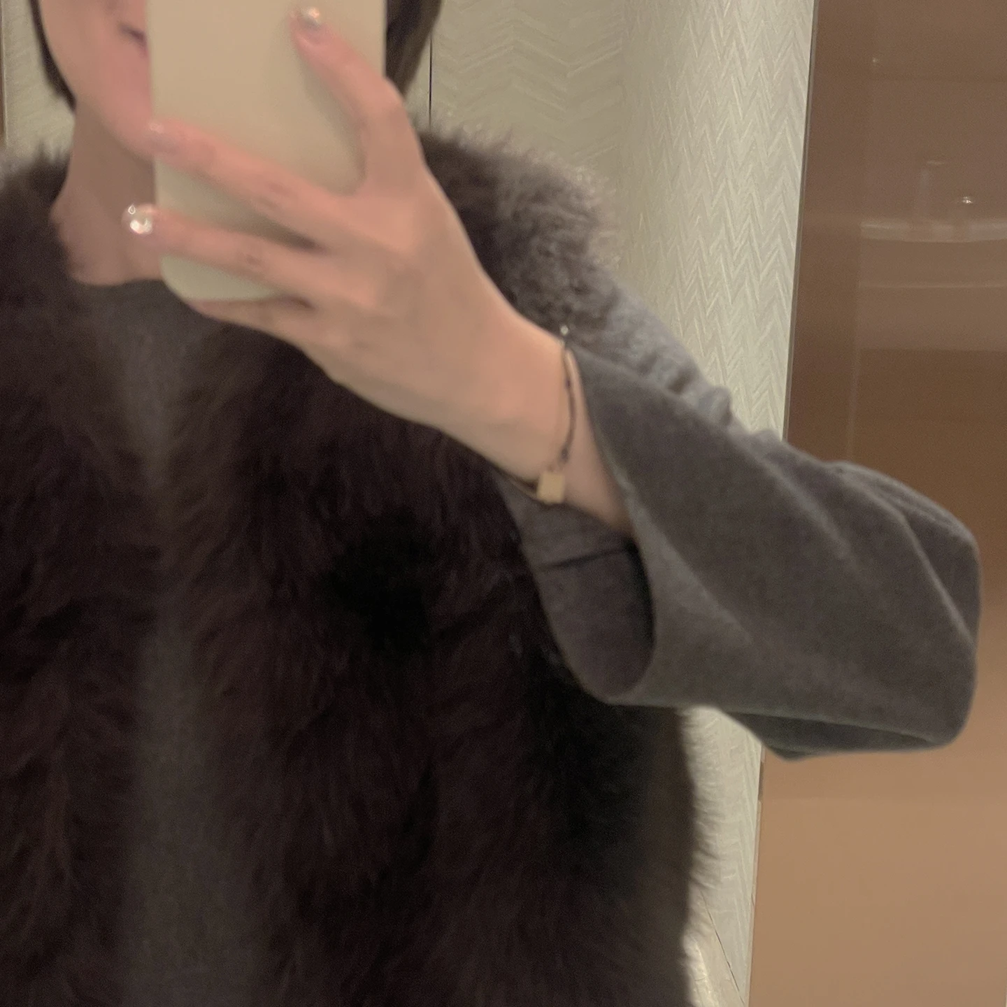 

Lagom Women's Soft Wool Blend Thin Coat Simple Commute Loose Pure Color round Ne Jaet Winter Outerwear T204