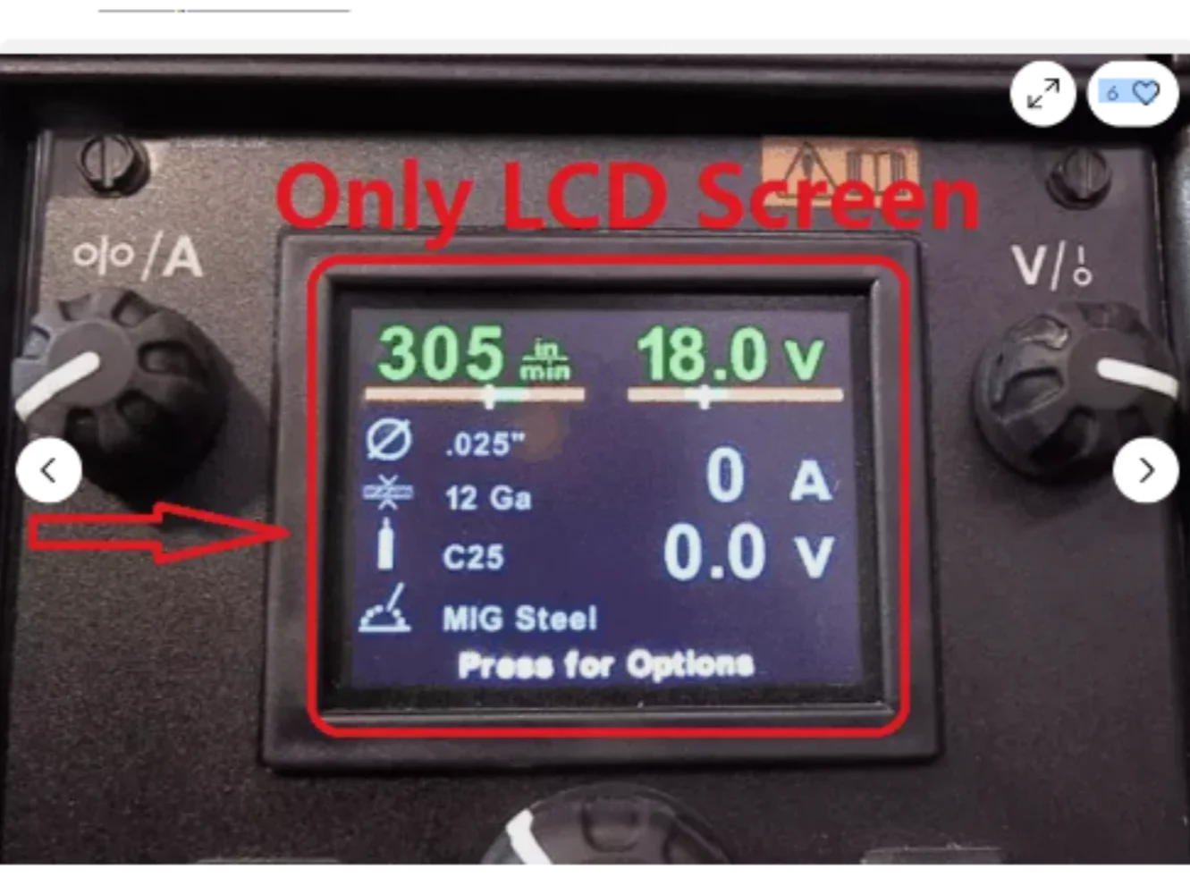LCD adequado para soldador elétrico Lincoln modelo 210 MP 6 reparo de tela de exibição