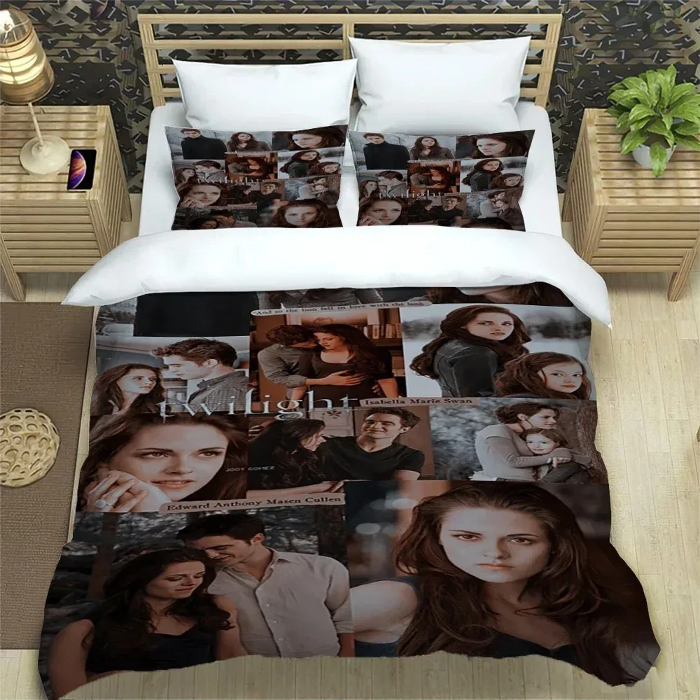 

Twilight Print Bedding Set For Bedroom Soft Modern Bedspreads Comefortable Kids Duvet Cover Quilt Cover And Pillowcase