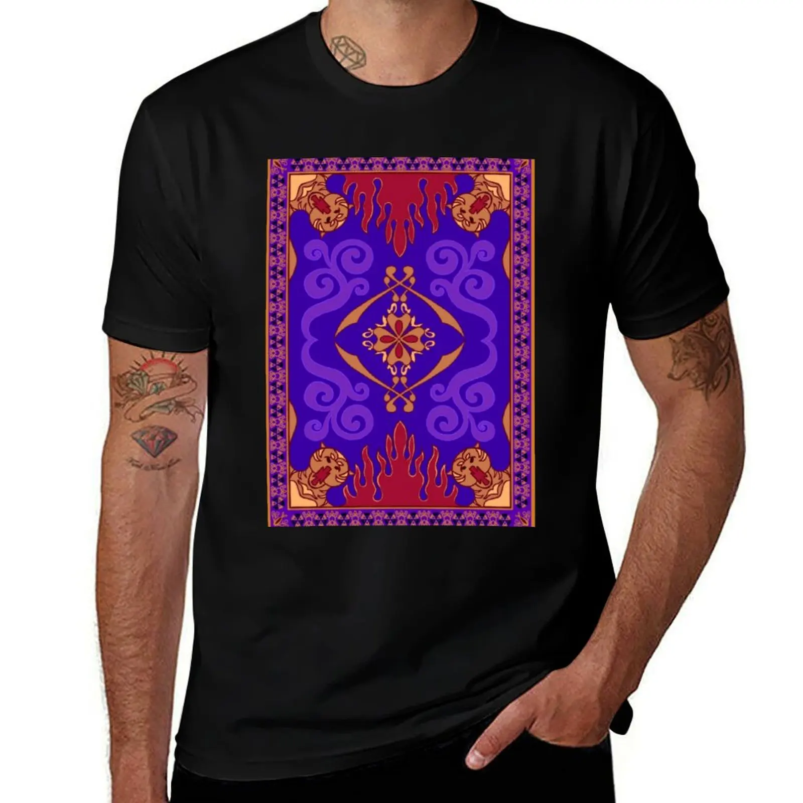 Aladdin 1992 Magic Carpet T-Shirt Large Size Basic Casual T-Shirt