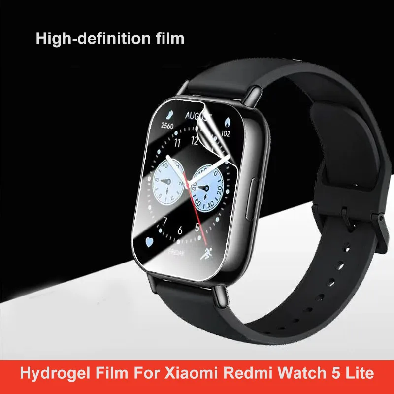 2 pcs Screen Protector Hydrogel Film For Xiaomi Redmi Watch 5 Lite Full screen film coverage High-definition film