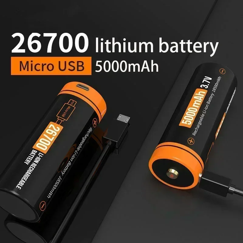 Lampe de poche LED à stockage d'énergie, lampadaire, lumière forte, batterie 5000 V, 3.7 mAh Jouets. Électrique. Batterie au lithium aste, 26650