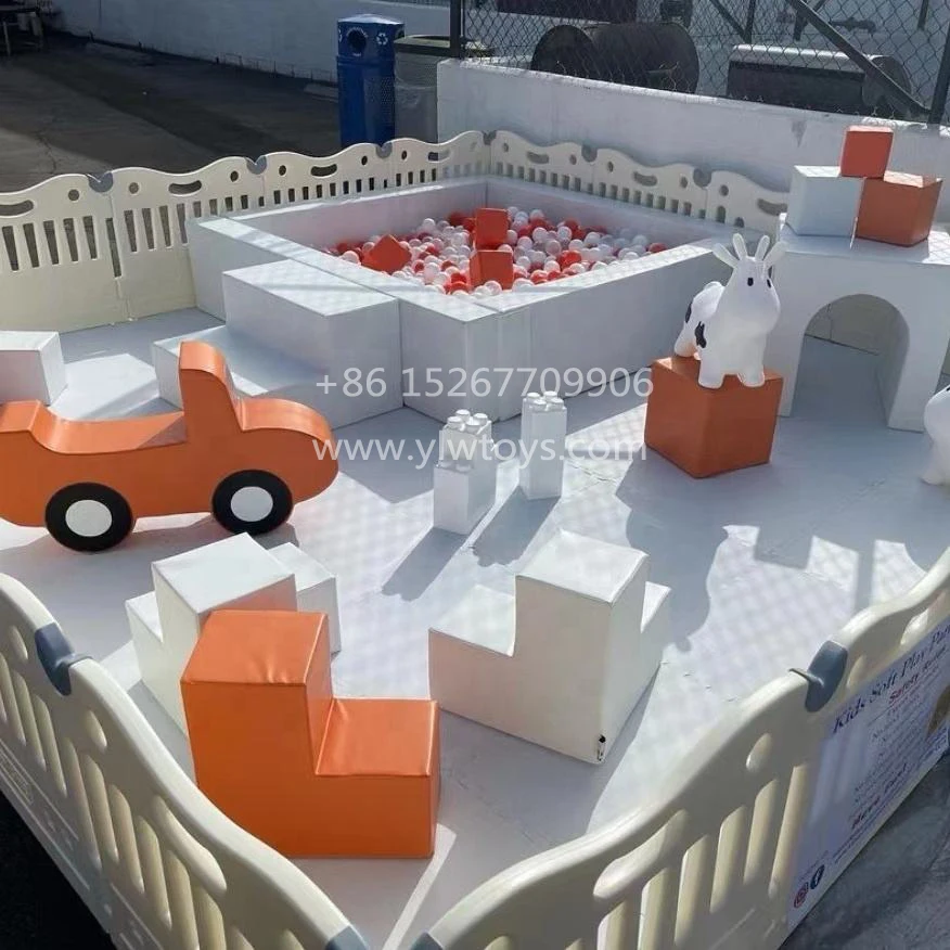 Ylwcnn criança bola piscina cerca acessórios do bebê conjuntos de jogo macio piso macio bola pit slide infantil ao ar livre brinquedos macios kidgie play zone