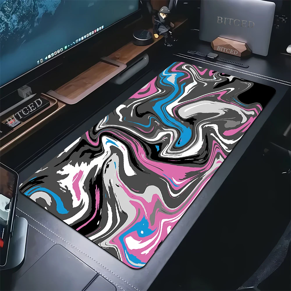 Pink Strata Liquid Large Mouse Pad Gaming Mousepad Gamer Mouse Mat Computer Mousepad Rubber Mausemat Keyboard Desk Play Mats Xxl