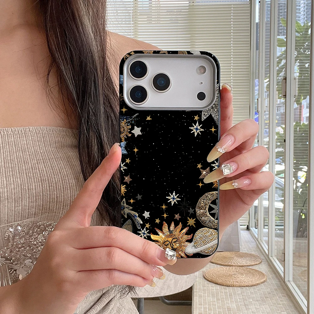 Luxus-Sternen- und Mond-Hülle für iPhone 16 15 Pro Max Hüllen iPhone 17 11 12 13 ProMax 14 15 16 Plus 8 7 XS XR Stoßfeste INS-Abdeckung – Detail 4