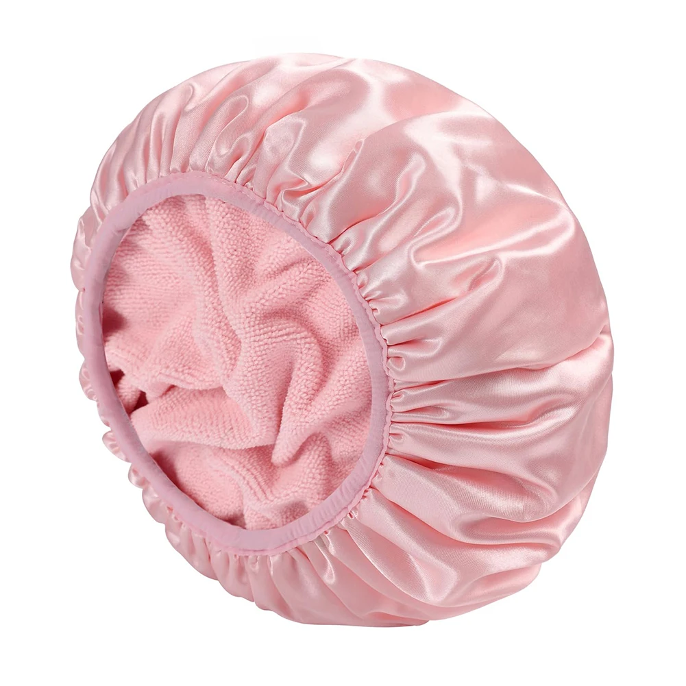 Waterproof Shower Cap 3-Layer Thicken Shower Hair Cover Women Reusable Long Hair Bath Hat Kitchen Bathroom Shampoo Caps