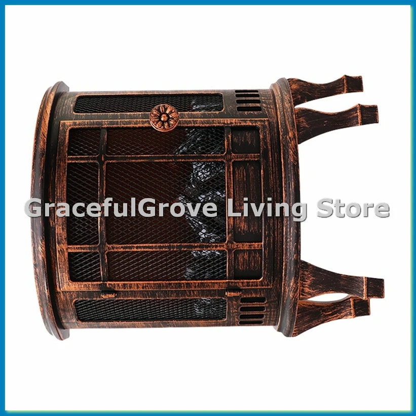 

Mini LED Fireplace Vintage Decorative Lantern Indoor Outdoor Table Living Room Fall Decoration with USB/Battery Operated-ABFB