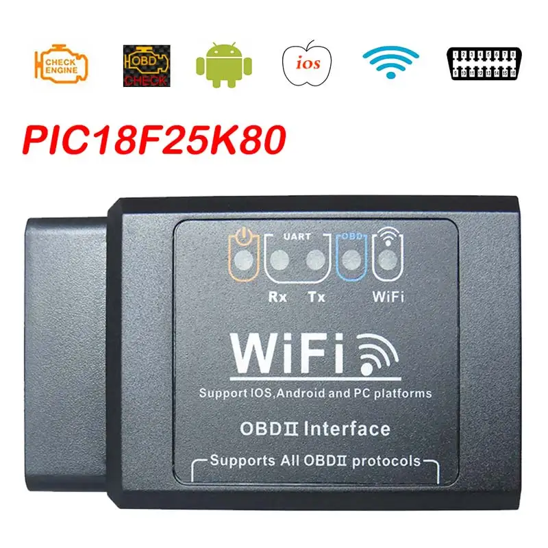 

Горячий новый V1.5 Elm327 Wi-Fi OBD2 сканер Elm 327 Wi-Fi OBD 2 автомобильный диагностический сканер для Android iOS OBDII диагностические инструменты кода