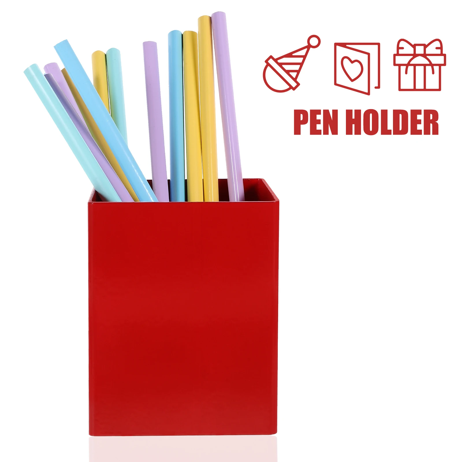 

Sturdy Metal Pen Holder Large Capacity Desk Organizer Non-Slip Pencil Storage Bucket For Office Classroom Makeup Brush