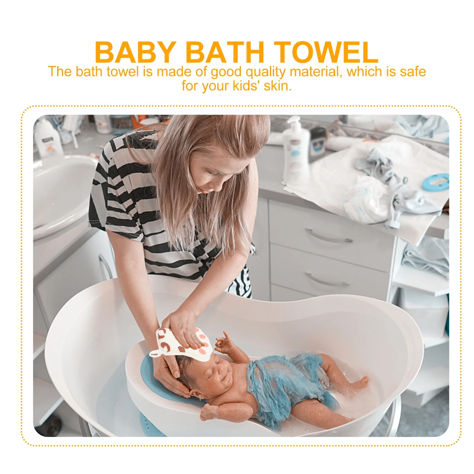 

2Pcs Kids Bath Towel Cartoon Style Infant Bath Sponge for Gentle Exfoliation on Body Arms Legs Baby Shower Towel Toddler