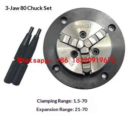 Cyclmotion Thin-type 3-jaw 4-jaw manual chuck with flange roundness tester for measurement and inspection