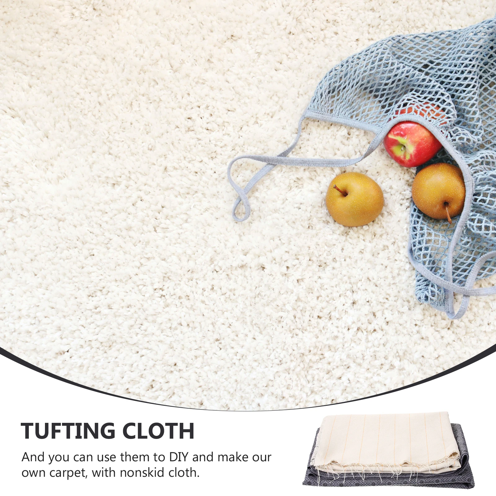 

1Set Tufting Cloth Kit Large Monk Fabric for Punch Needle Rug Making with Non-Slip Backing DIY Carpet Crafting Supplies