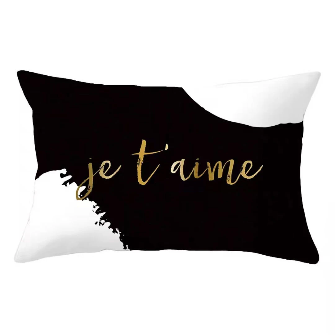 Simple Black and White Pillow, Nordic Luxury High-Value Pillow, Living Room Sofa Decorative Pillow, Office Super Soft Cushion