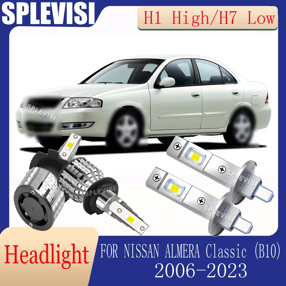 6000K High Efficiency LED Headlights Low Heat Generation For NISSAN ALMERA Classic (B10) 2006 2007 2008 2009 2010 2011 2012-2023