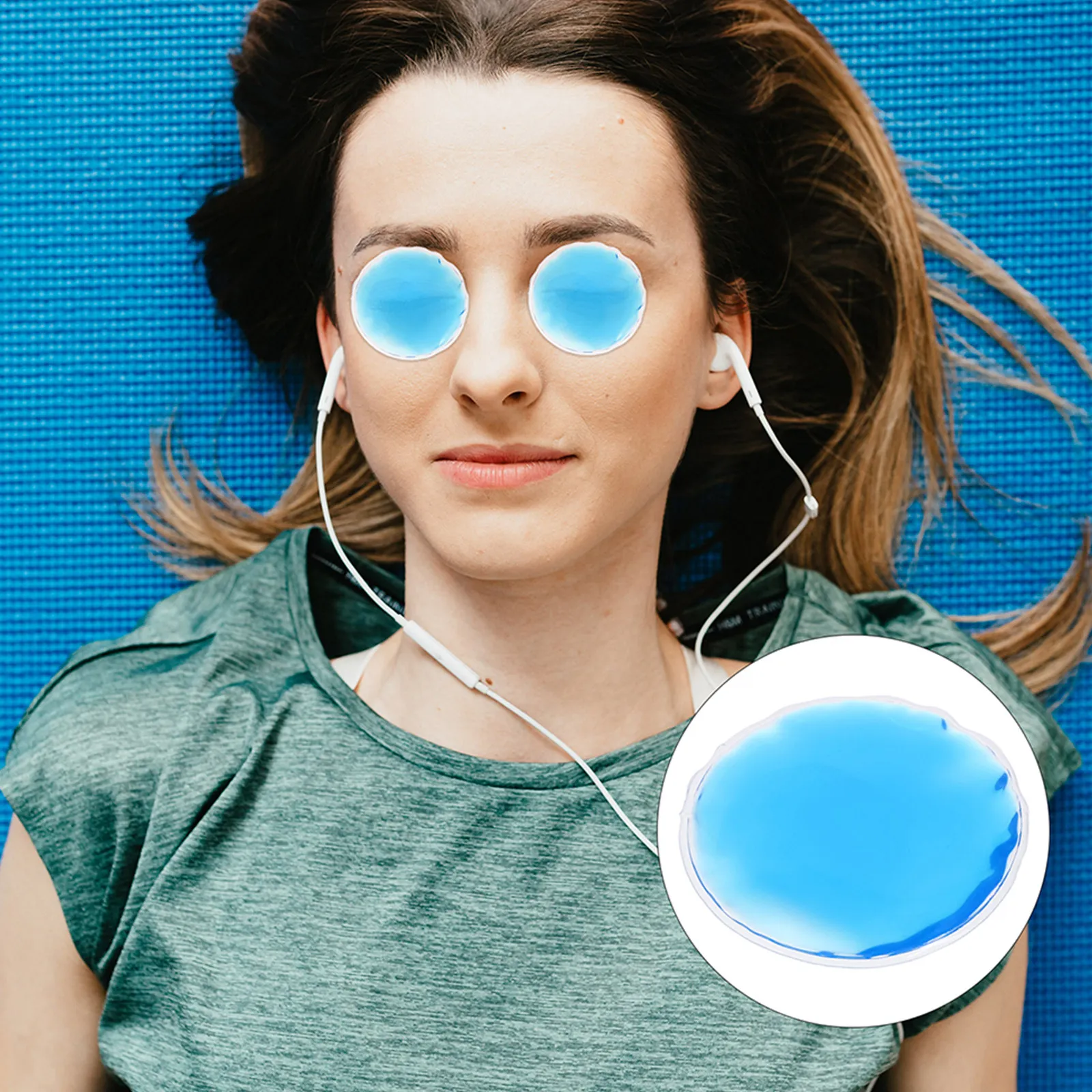 

10 шт. 7-сантиметровых круглых масок для глаз из ПВХ с охлаждающим и согревающим гелем, мягкие гелевые подушечки для холодной и горячей терапии, маска для сна, уход после родов