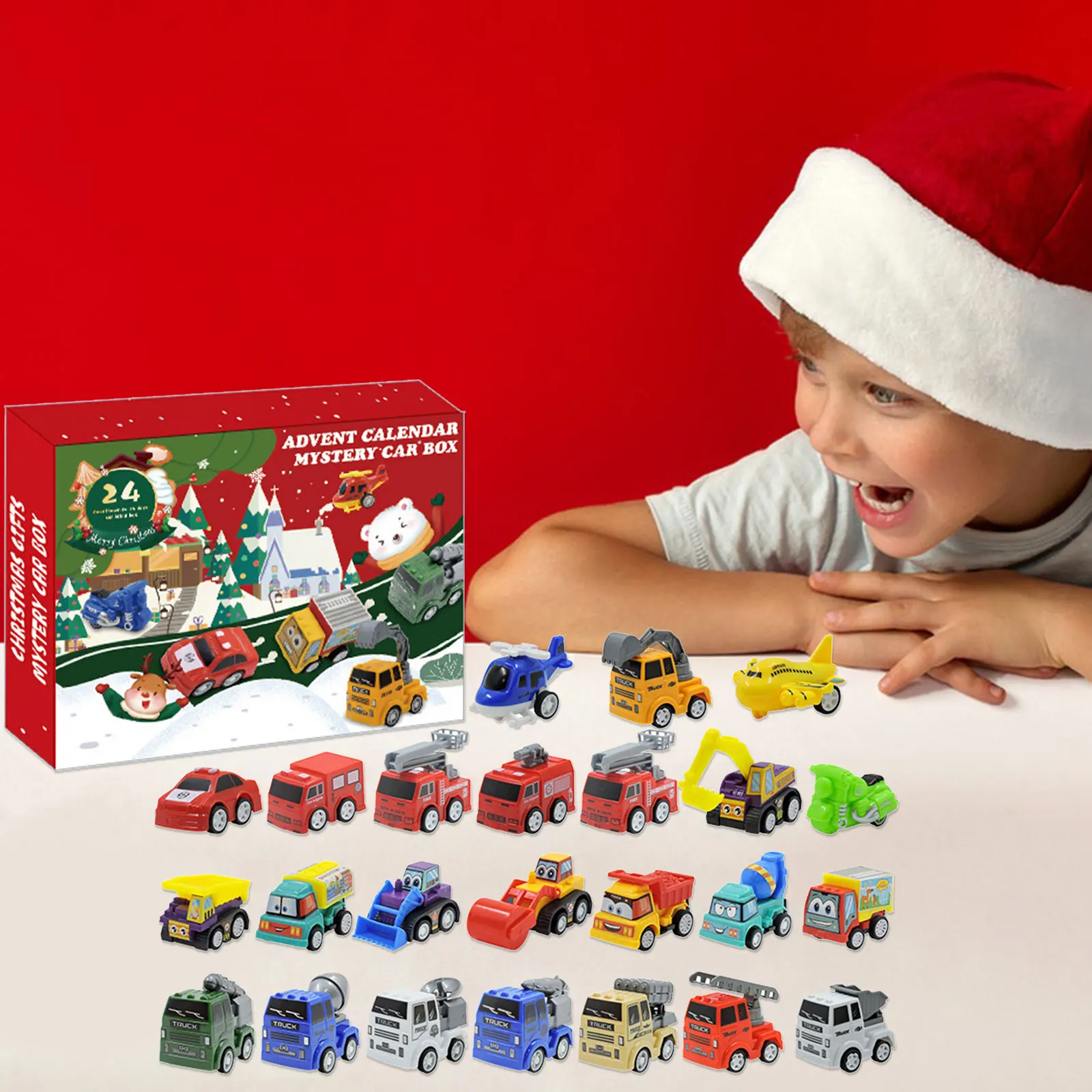 Ensemble de minuterie de sable, compte à rebours de noël, boîte de calendrier de l'avent, jouet Surprise de 24 jours, poupées de déballage pour enfants, minuterie amusante, horloge numérique