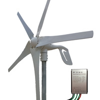 400W 12V/24V Wind Turbine Generator 3/5 Blades Wind Generator Low Rotate Speed Alternator Home Use Aerogenerator